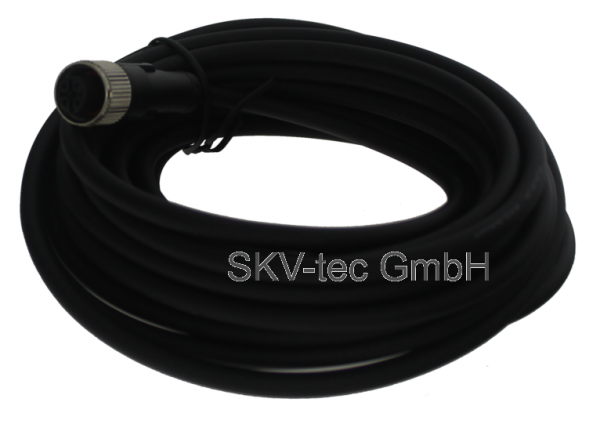 PUR cable for pressure sensors with M12 4-pole a-coded connector 5m